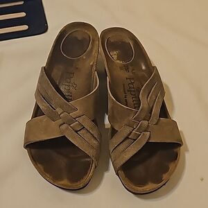 Birkenstock papillio Heeled suede sandals size 6.5